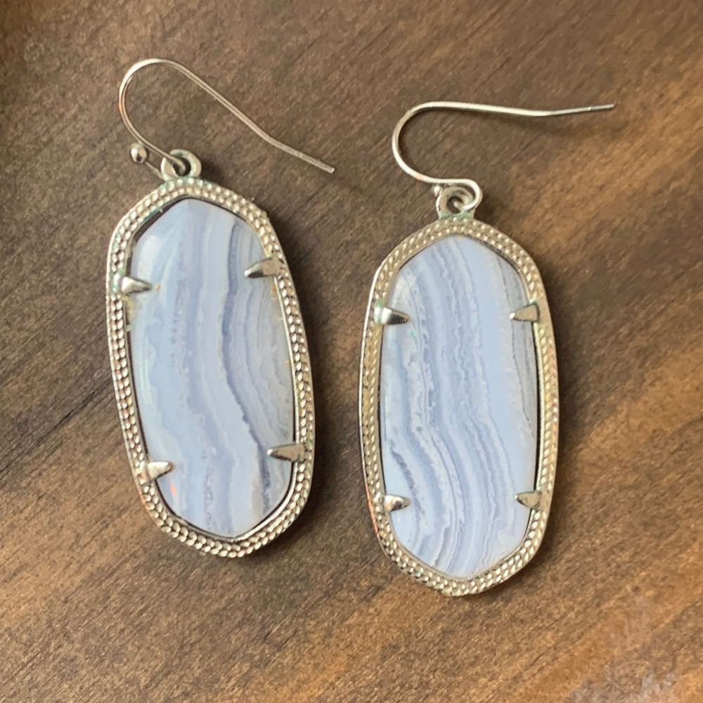 Kendra Scott Elle Earrings- Blue Lace